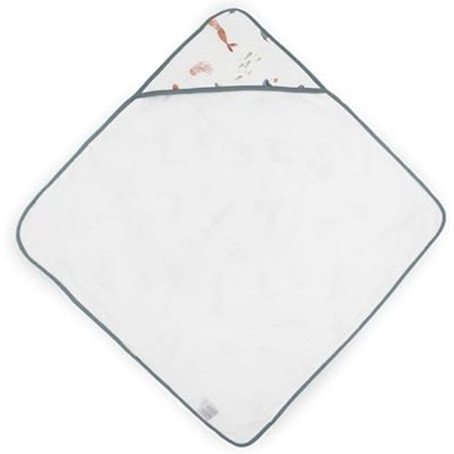 Little Unicorn Premium Infant Hooded Bath Towel| Soft & Absorbent Cotton & Terry Fabric for Newborns (Mermaids)