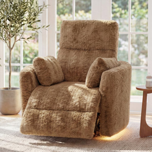 Latitude Run® Power Recliner Chair, Swivel Rocker Recliner Glider With USB & Type C Charging Ports | Wayfair