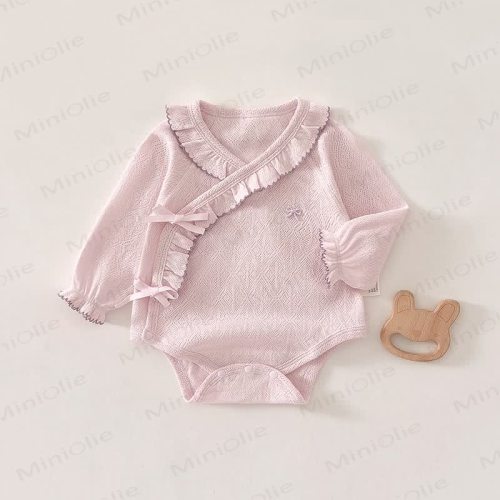 Baby Bow Ruffled Kimono Bodysuit