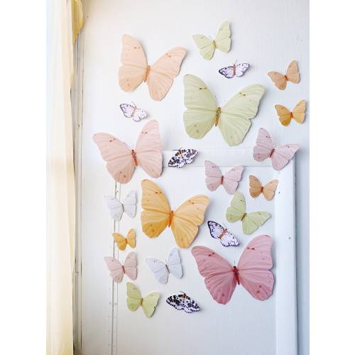 Vibrant Honey Paper Butterfly Decorations for Party, Room, Nursery, Woodland-Themed Events & Baby Showers