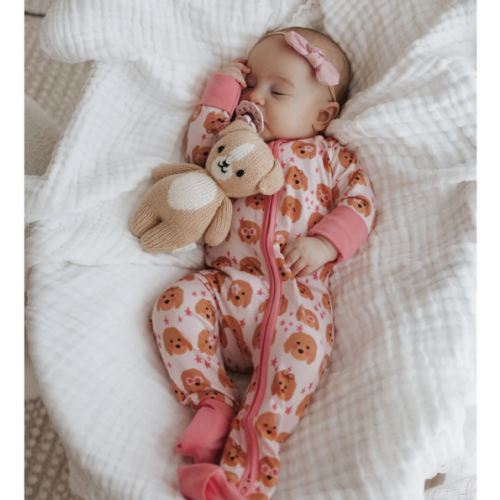 Pink Goldendoodle Zipper Romper – In My Jammers