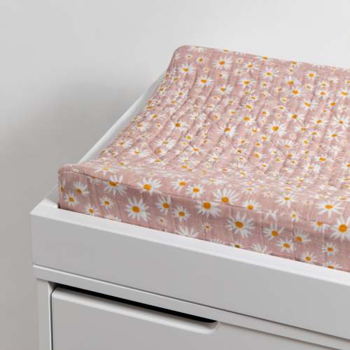 Quilted Changing Pad Cover in GOTS Certified Organic Muslin Cotton