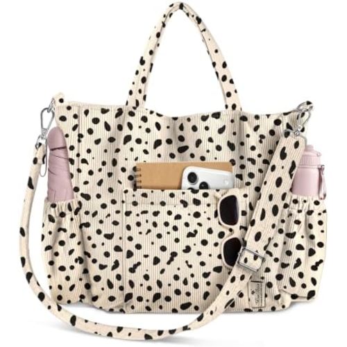 Corduroy Crossbody Tote Bag for Women