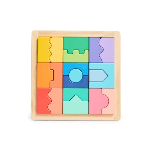 Wooden Interlocking Blocks Puzzle, One Size