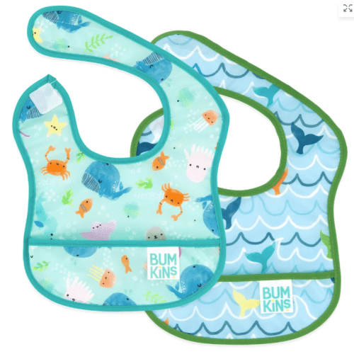 Cute Sea Animals Starter Bib Set for Babies 6-24 mos | Bumkins