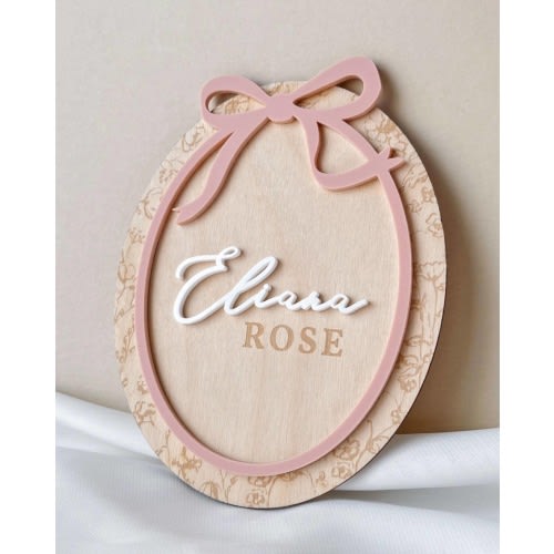 Baby Announcement Sign Newborn Name Sign Hospital Baby Name Announcement Sign Hospital Name Sign Personalized Baby Gift Nursery Name Sign