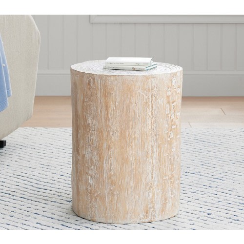 Wood Stump Side Table (14")