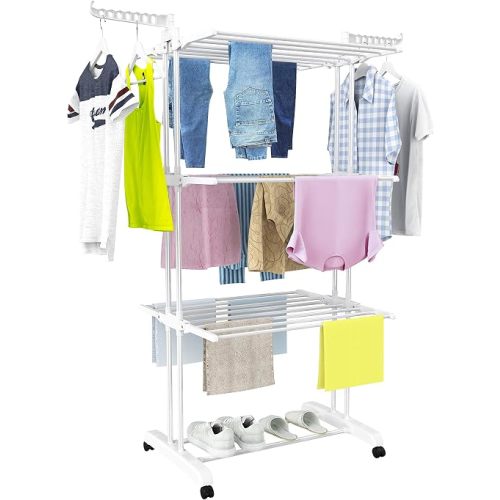 HOMIDEC Clothes Drying Rack, 4-Tier(67.7" H) Foldable Drying Rack Clothing