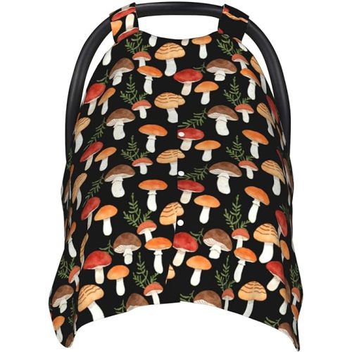 Mushroom Baby Car Seat Canopy Cover Multi Use Shower Gift, Nursing Cover for Mom Nursing Covers, Mushroom Baby Stuff Items