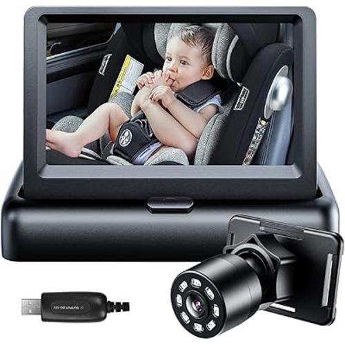 Itomoro Baby Car Camera, View Infant in Rear Facing Seat with Wide Crystal Clear View,USB Easy Install car Camera for Baby 1080P