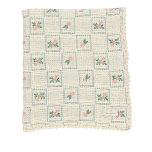 Floral Waffle Blanket