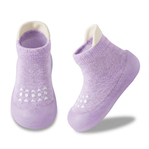 Baby Sock Shoes Toddler Walking Shoes Infant Non-Slip Slippers with Soft Rubber Sole Baby Boys Girls Sneakers
