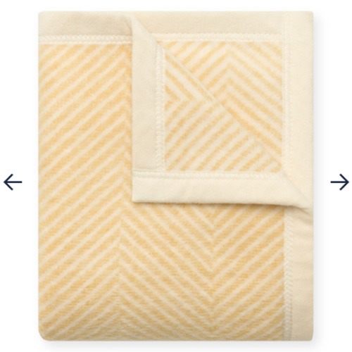 Harborview Herringbone Butter Yellow Mini Blanket