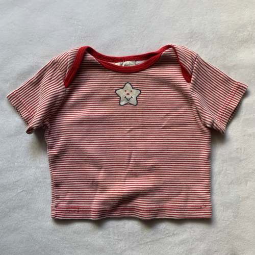 Vintage Red Striped Star Tee 6 months