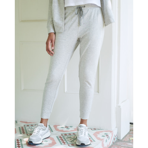 SuperSoft Fleece Joggers in Heather Grey