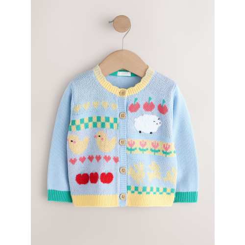Blue Farm Animal Cardigan (3mths-7yrs)