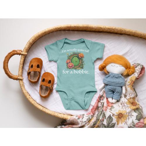 Lord of the Ring Inspired Baby Bodysuit: Quite Tall for a Halfling - Soft Cotton, Newborn Gift