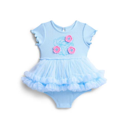 Stitch Baby Girls Graphic Tutu Dress Bodysuit with Short Sleeves, Sizes 0/3M-6/9M