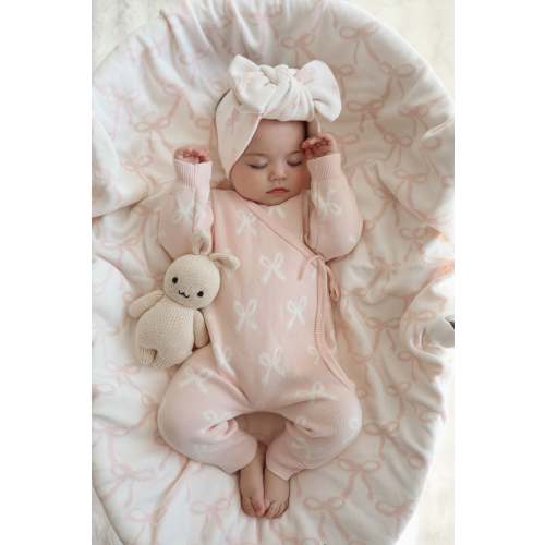 KIMONO BOW ROMPER | BABY PINK
