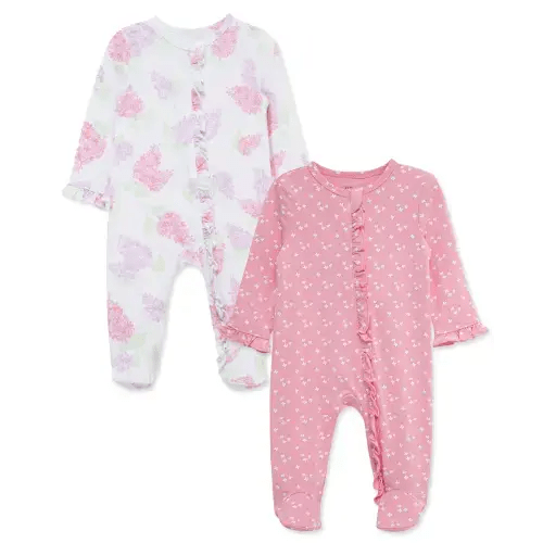 Lovely Lilacs 2-Way-Zip Footies (2-Pack)