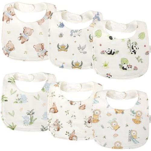 Baby Bibs 4 Pack, Soft Cotton Bandana Drool Bibs for Teething