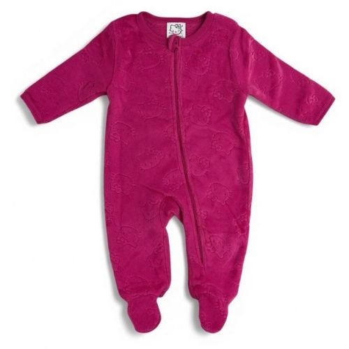 Hello Kitty Baby Girls' One-Piece Faux Fur Footed Pajama, Fuchsia, 3 Months