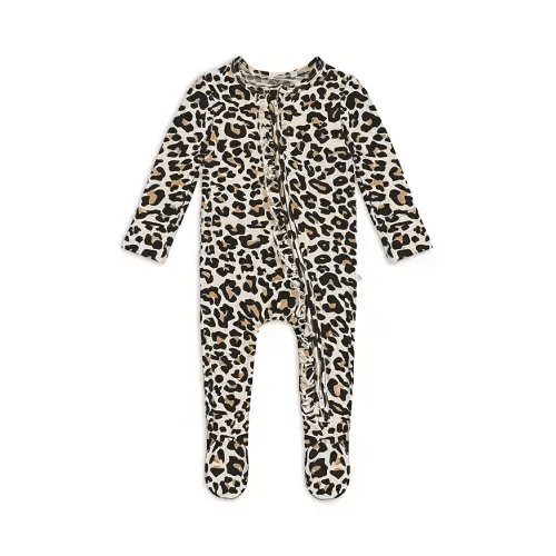 Girls' Lana Leopard Printed Footed Coverall - Girls