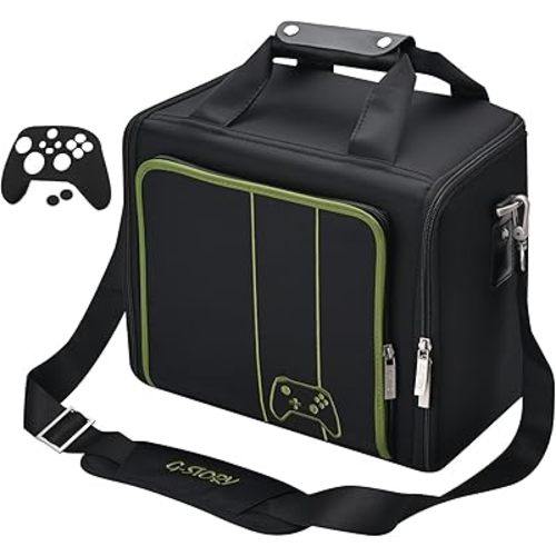 G-STORY Case Storage Bag for Xbox Series X Console Carrying Case, Travel Bag for Xbox Controllers Xbox Games and Gaming Accessories, Included Silicone Cover Skin Protector