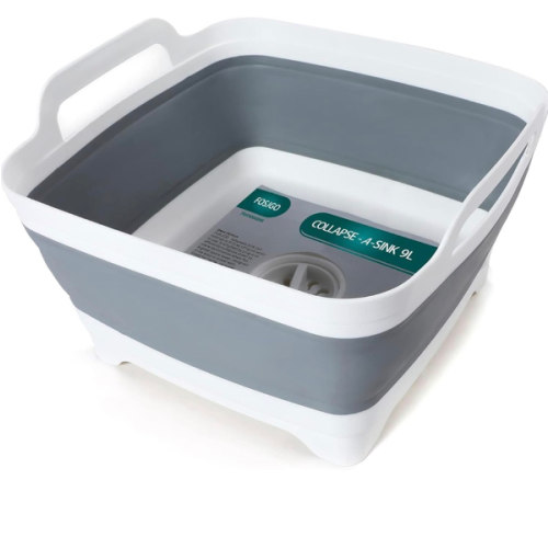 FOSJGO Collapsible Dish Basin with Drain Plug