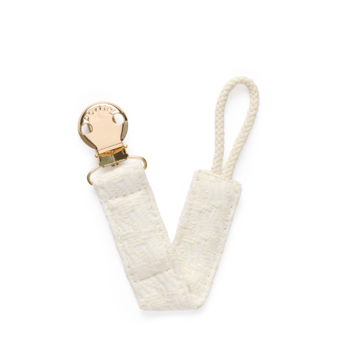 Petite Pacifier Clip - Natural Tweed