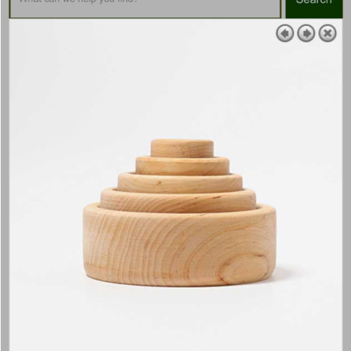 Grimm's Wooden Toys | Stacking Bowls Natural