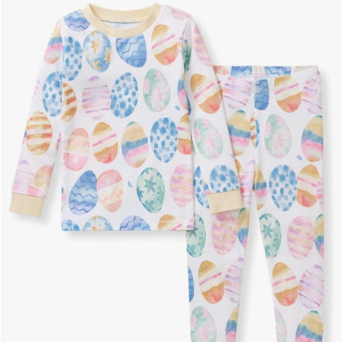 Burt's Bees Baby Girls' Pajamas, 2-Piece Long Sleeve Tee and Pants Organic Cotton PJ Set