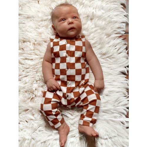 Stracciatella Checkerboard / Organic Bay Jumpsuit