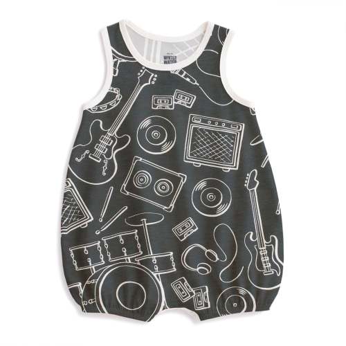 Bubble Romper - Rock Band Charcoal