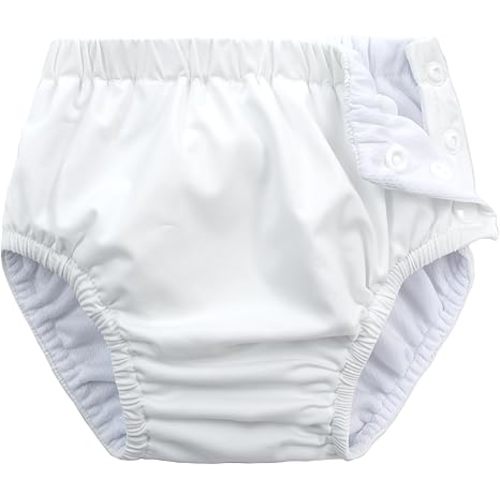 Baby Newborn Reusable Swim Diapers Washable Toddler Unisex Swim Diaper Infant Swimming Diapers White, 3-6 Months