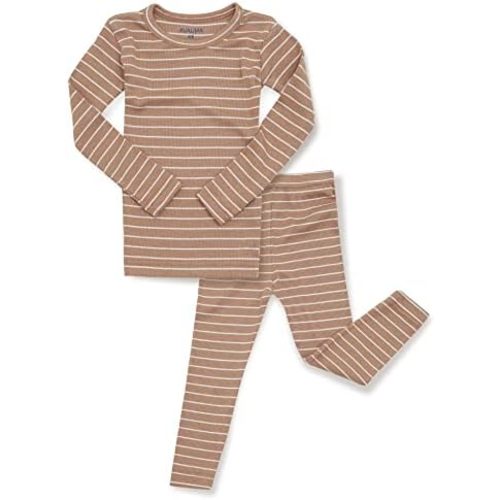AVAUMA Stripe Pattern Baby Boys Girls Pajama Set Kids Toddler Snug fit Ribbed Sleepwear pjs for Daily Life Style