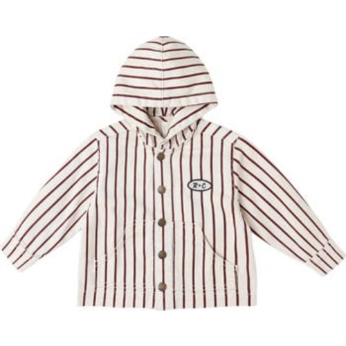 Sammy Stripe Hooded Workwear Jacket, 6-12M