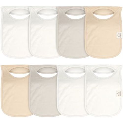 KeaBabies 8-Pack Hallo Baby Drool Bibs, Baby Bibs for Boys and Girls, Pull-on Bibs for Drooling Toddler Boy, Girl (Purest)