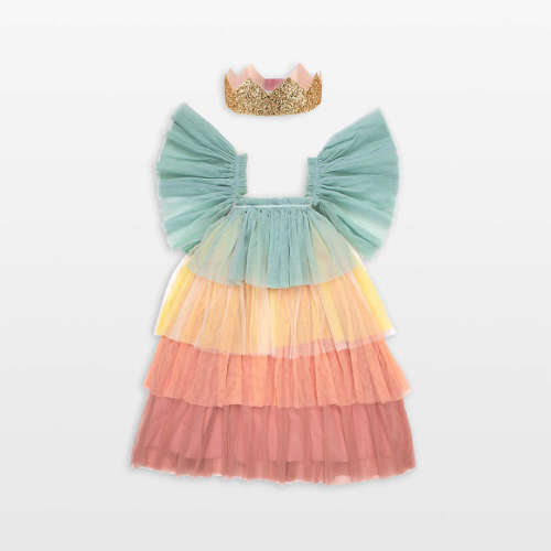 Meri Meri Rainbow Ruffle Kids Princess Costume