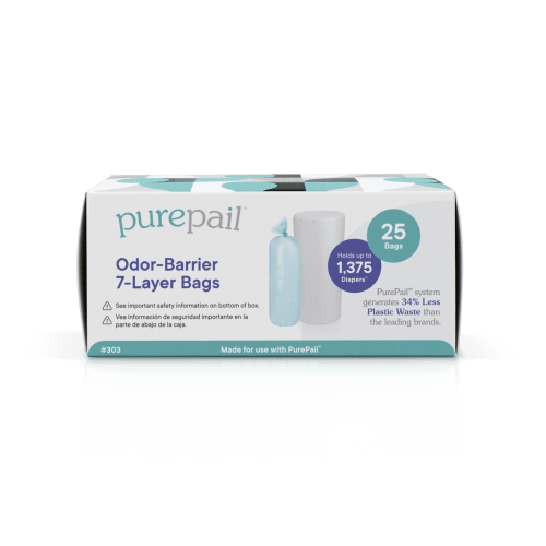 PurePail Classic Odor-Barrier 7-Layer Refill Bags, 25 Count