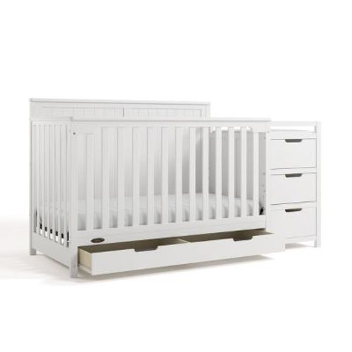 Graco Hadley 5-in-1 Convertible Crib and Changer with Drawer White