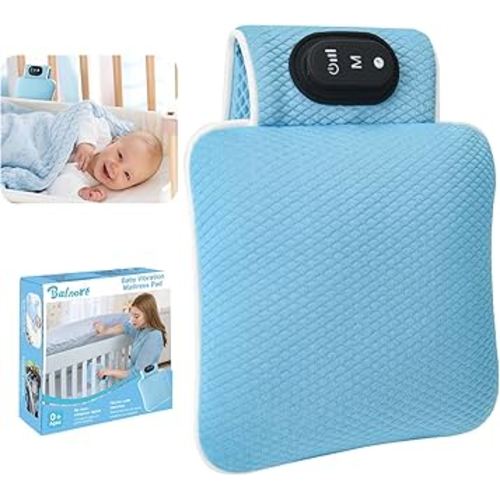 Vibrating Pad for Baby Crib, Baby Vibrating Sleep Soother, Gentle Vibrations Mattress Pad, 3 Adjustable Modes, 90-Minute Timer, Use for Bassinet/Strollers/Travel, Ideal Sleep Aid for Newborns