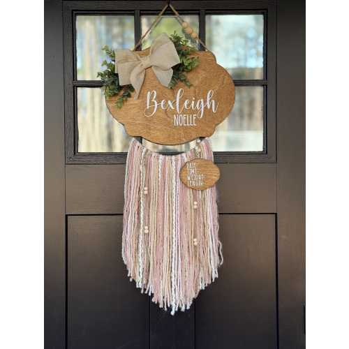 FREE SHIPPING! Baby Girl Gender Neutral Boho Dream Catcher Tassel Hospital Nursery Door Hanger