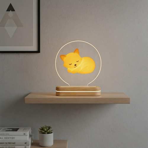 Animal Night Light For Kids, Fox Turtle Panda Fish Lamp, Nursery Room Decor