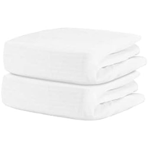 Newton Baby Fitted Single Layer Crib Sheet (2-Pack) - Ultra Breathable and Soft, Organic Cotton, Plain White