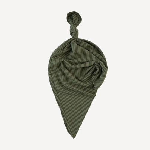 single layer blanket | green pinstripe | organic cotton gauze