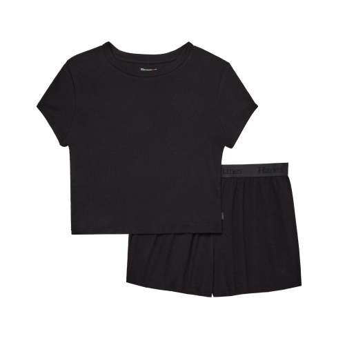 Hanes Originals SuperSoft Comfywear Women's Pajama Set, Loungewear T-Shirt & Shorts
