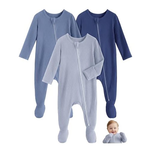 Rayon Made From Bamboo Baby Pajamas Baby Sleepers for Newborn 0-3 3-6 6-9 Months Footie Pjs Baby Boys Girls Clothes