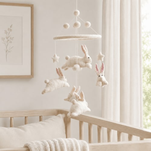 Che Cose Belle Felt Baby Mobile - Bunnies - Felt Baby Mobile - Bunnies