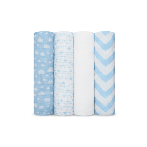 Muslin Swaddle Blankets, 4 Pack
